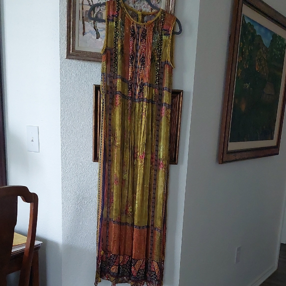 Antropologie  BHANUNI BY JYOTI Pleated Maxi Sundress with Embellishments - Picture 4 of 14